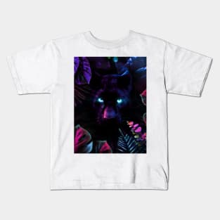 Neon Panther Kids T-Shirt